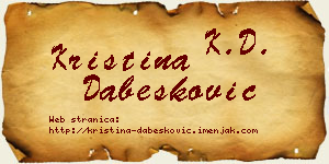 Kristina Dabesković vizit kartica